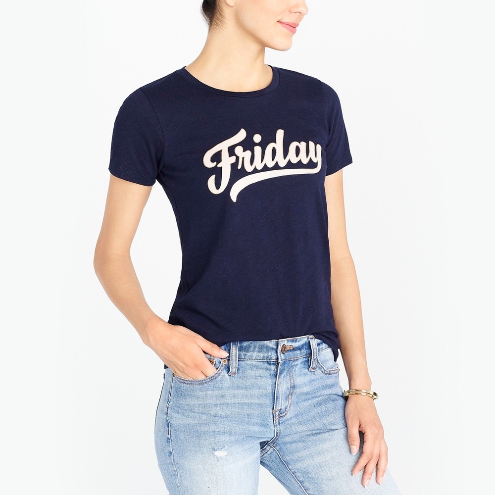 Friday collector T-shirt J. CREW navy M medium